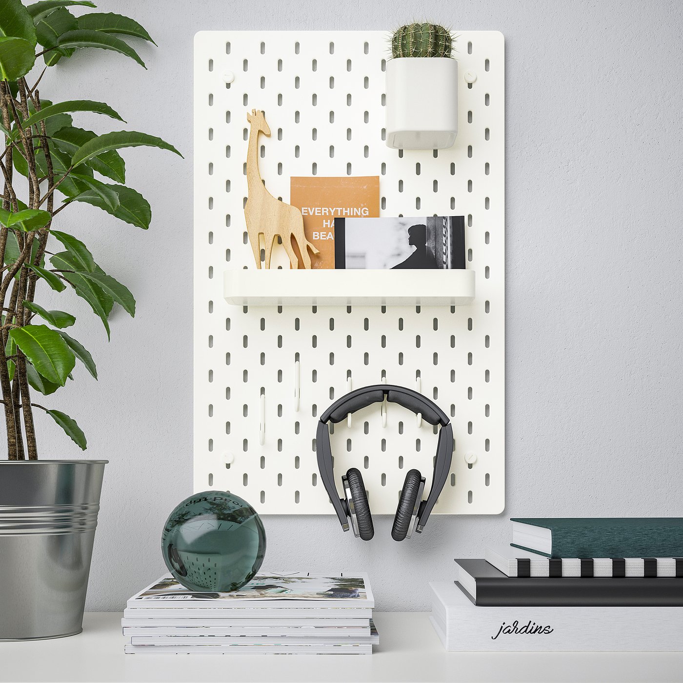 SKÅDIS スコーディス 有孔ボード, ホワイト, 36x56 cm - IKEA