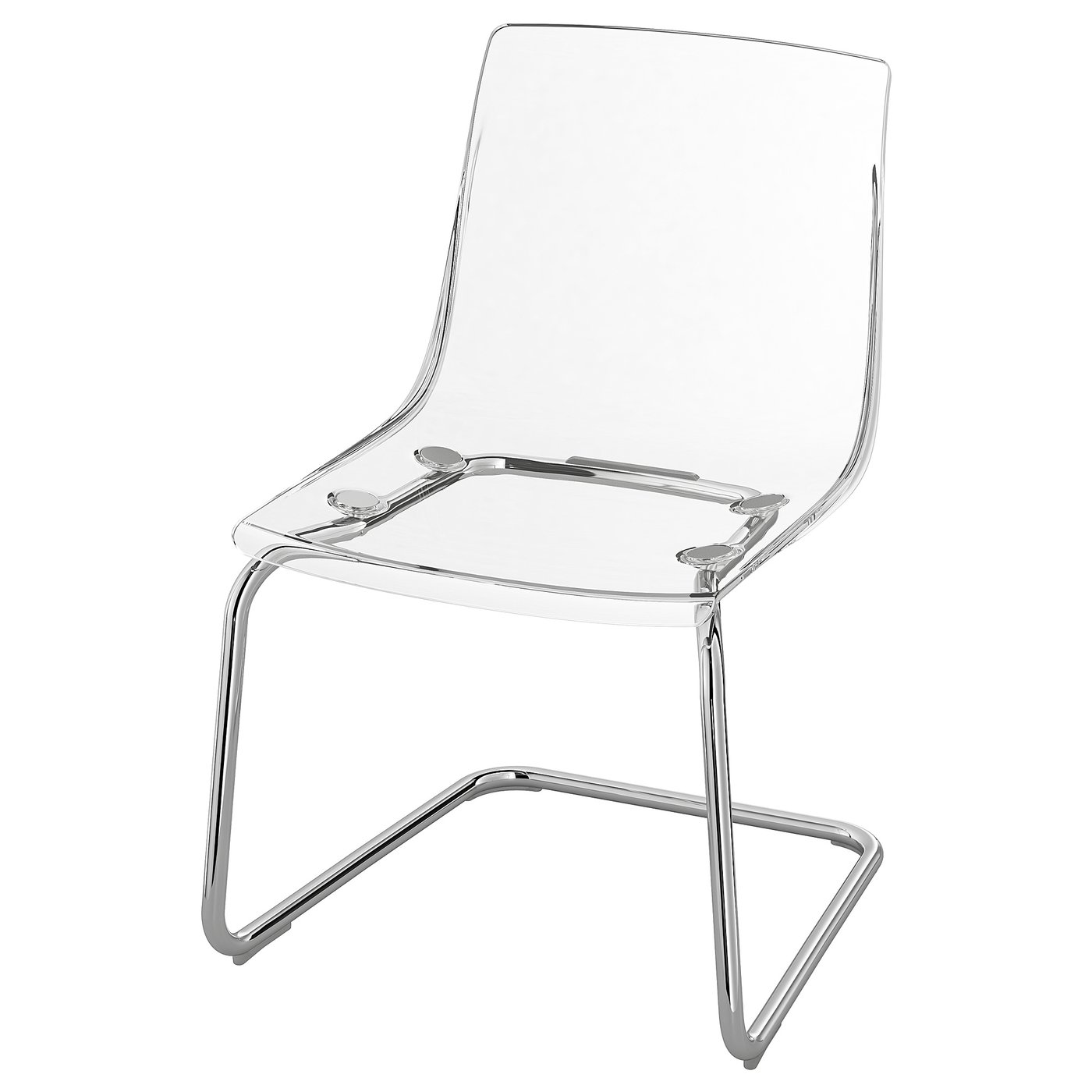 TOBIAS トービアス チェア, 透明, クロムメッキ - IKEA