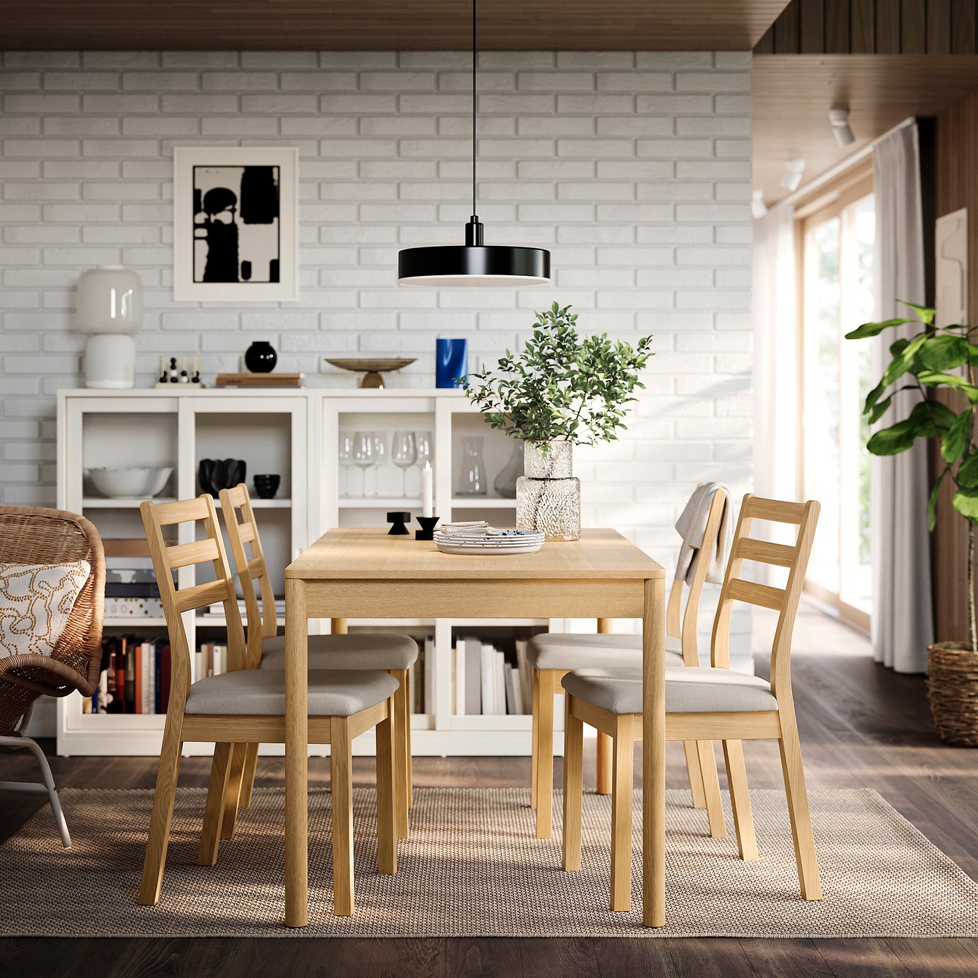 TONSTAD トンスタード テーブル, オーク材突き板, 150x80 cm - IKEA