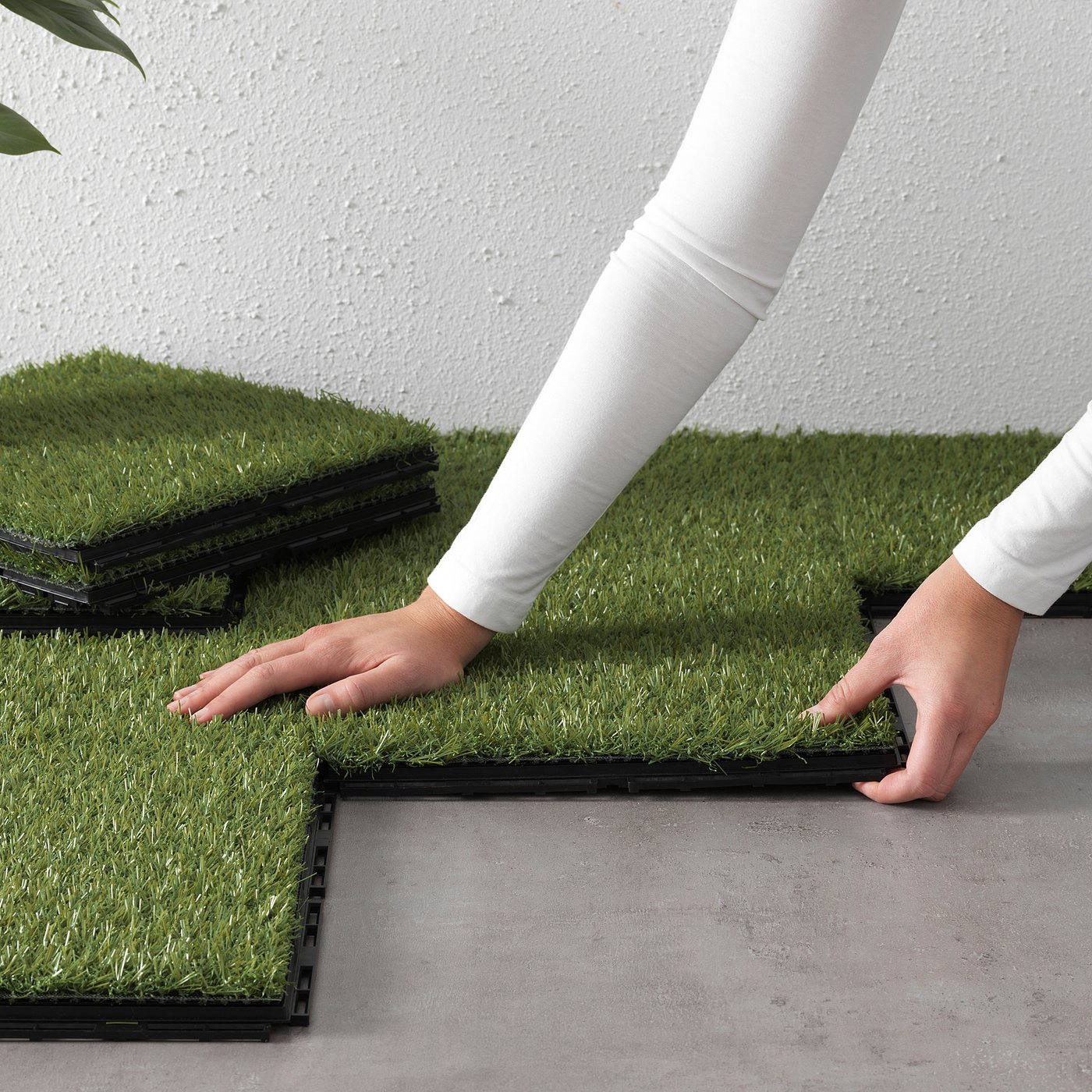 RUNNEN ルッネン フロアデッキ 屋外用, 人工芝, 0.81 m² - IKEA