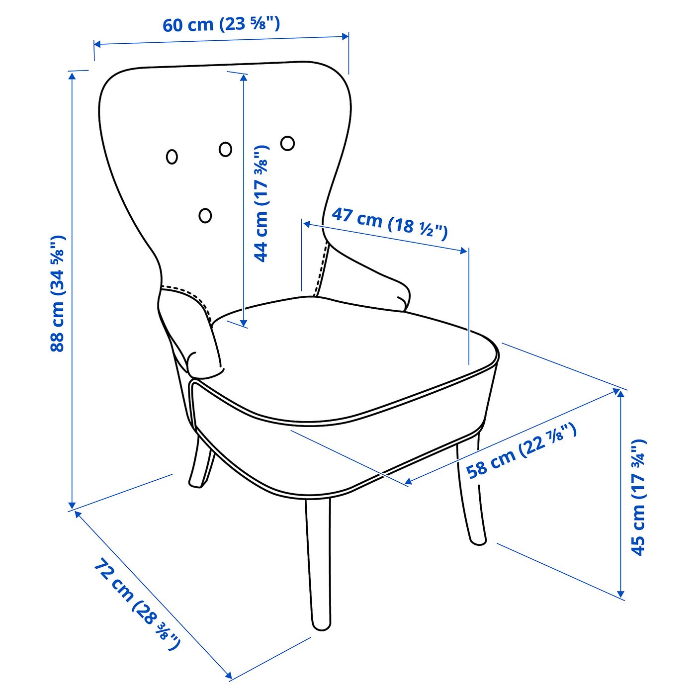 REMSTA レームスタ パーソナルチェア, ハーケボ ダークグレー - IKEA