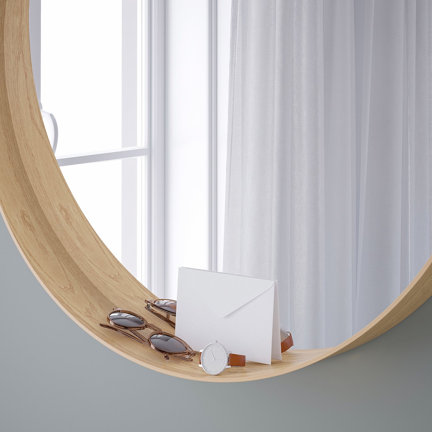 STOCKHOLM mirror, oak veneer, 80 cm - IKEA Sweden