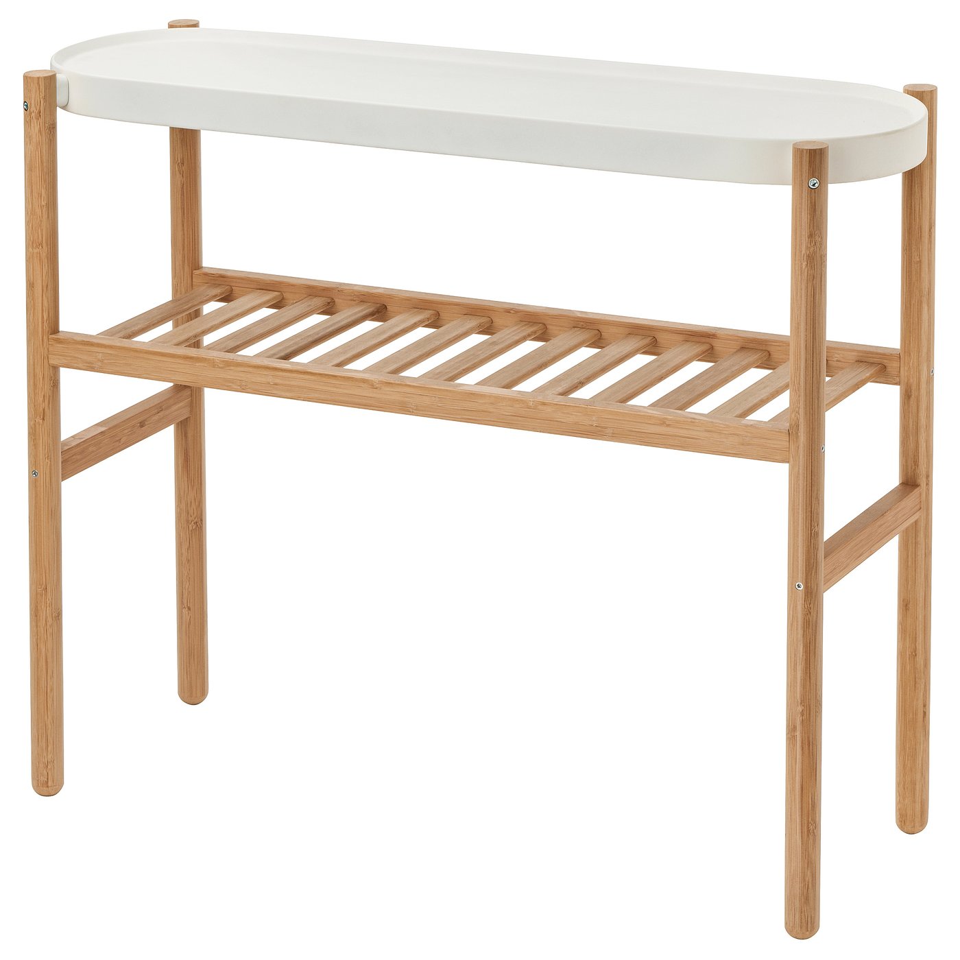 SATSUMAS サッツマス プラントスタンド, 竹/ホワイト, 70 cm - IKEA