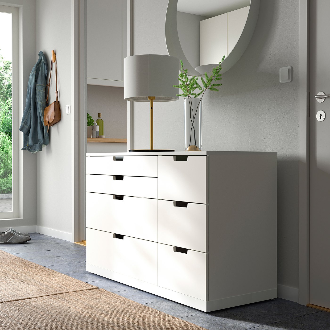 NORDLI ノールドリ チェスト（引き出し×7）, ホワイト, 120x76 cm - IKEA