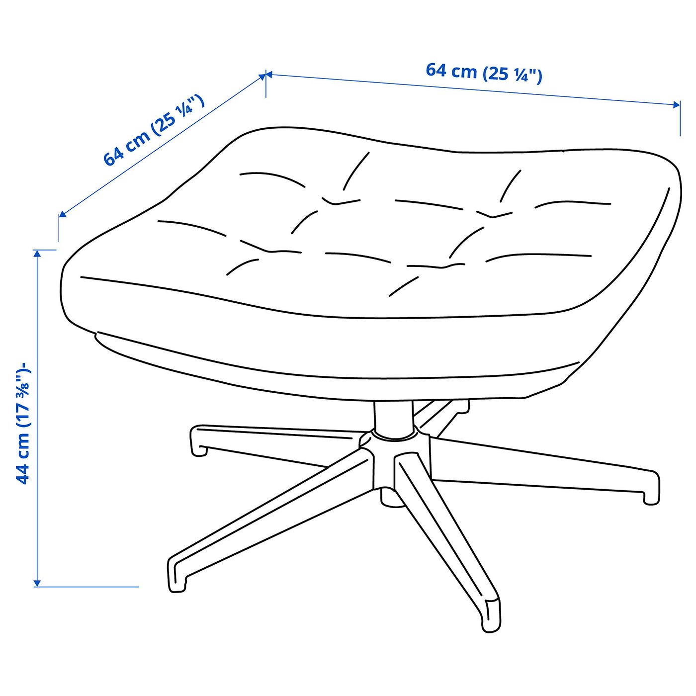 HAVBERG ハーヴベリ オットマン, レイデ レッドブラウン - IKEA