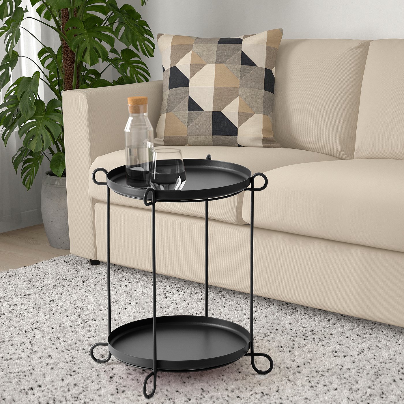 LIVELYCKE リーヴェリッケ トレイテーブル, ブラック, 50 cm - IKEA