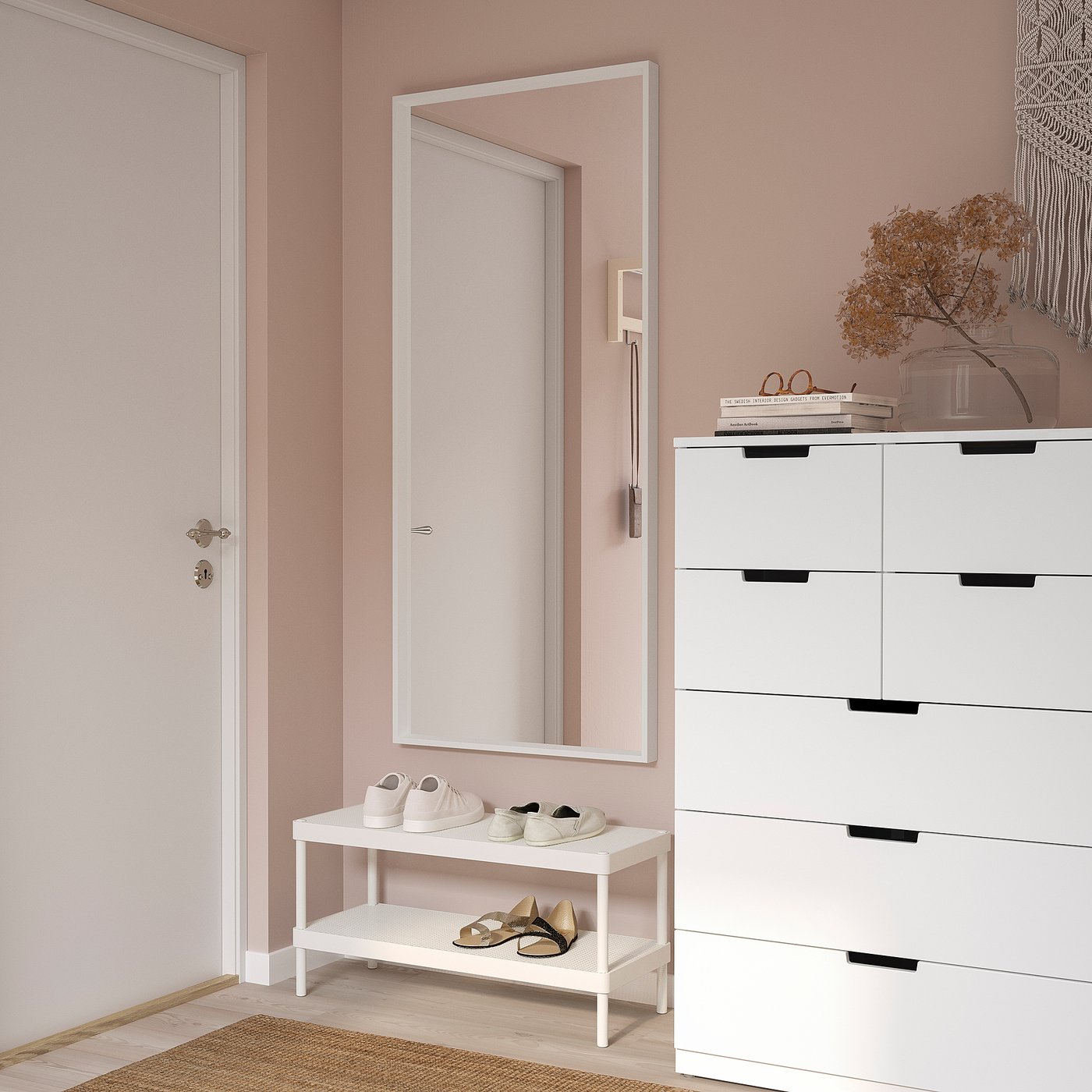 NISSEDAL ニッセダール ミラー, ホワイト, 65x150 cm - IKEA