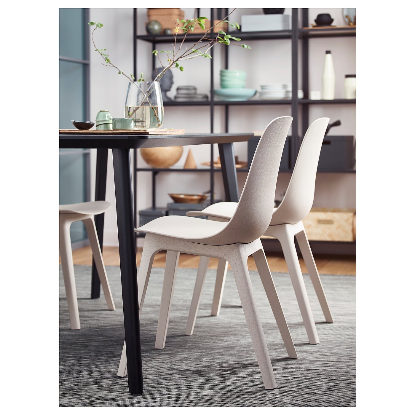 ODGER chair, white/beige - IKEA