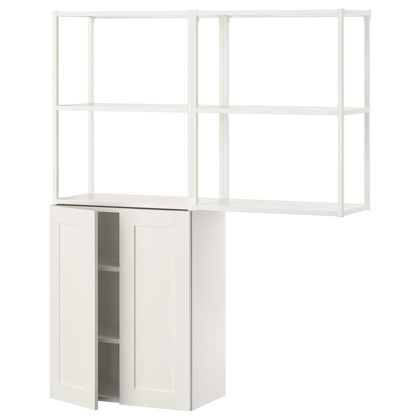 ENHET storage combination, white/white frame, 48x123/4x60