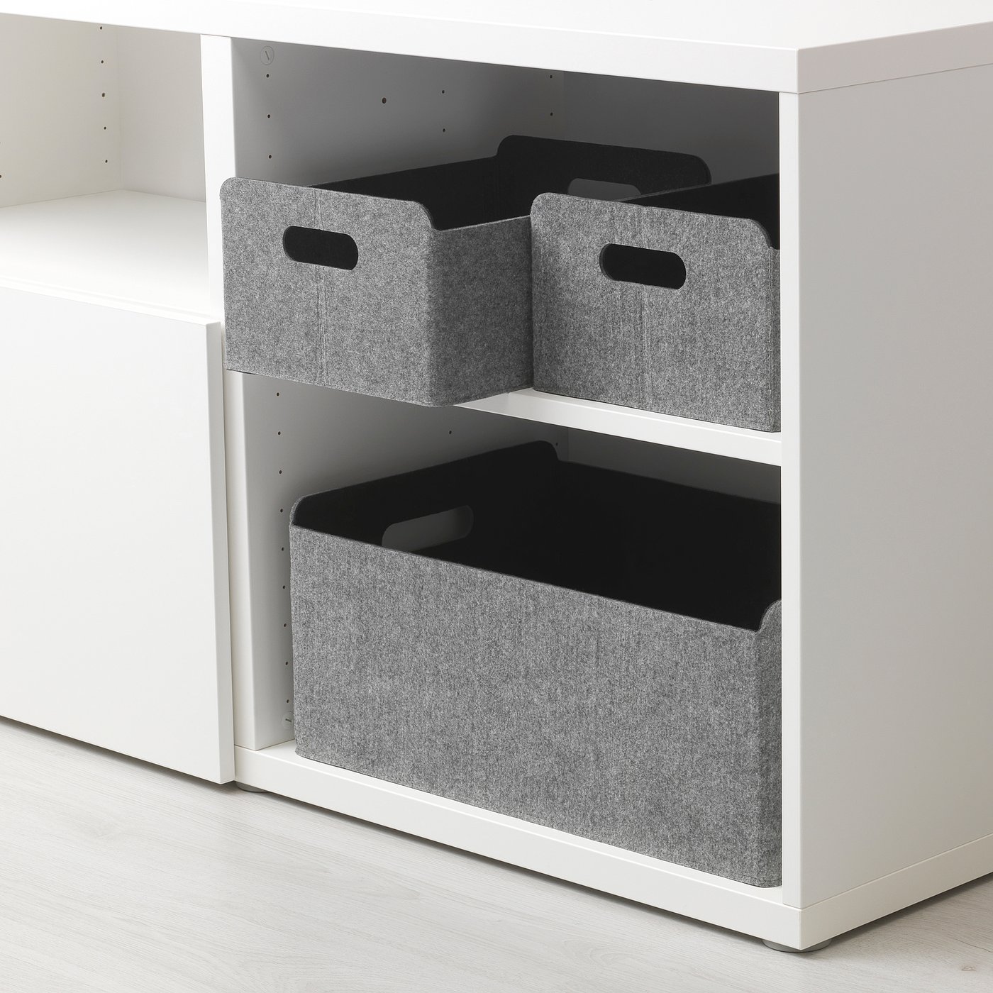 BESTÅ box, gray, 97/8x121/4x57/8