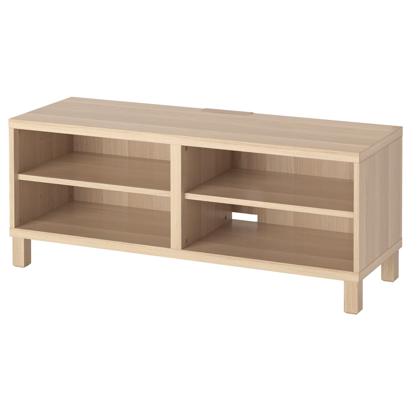 BESTÅ TV unit, white stained oak effect, 471/4x153/4x187/8