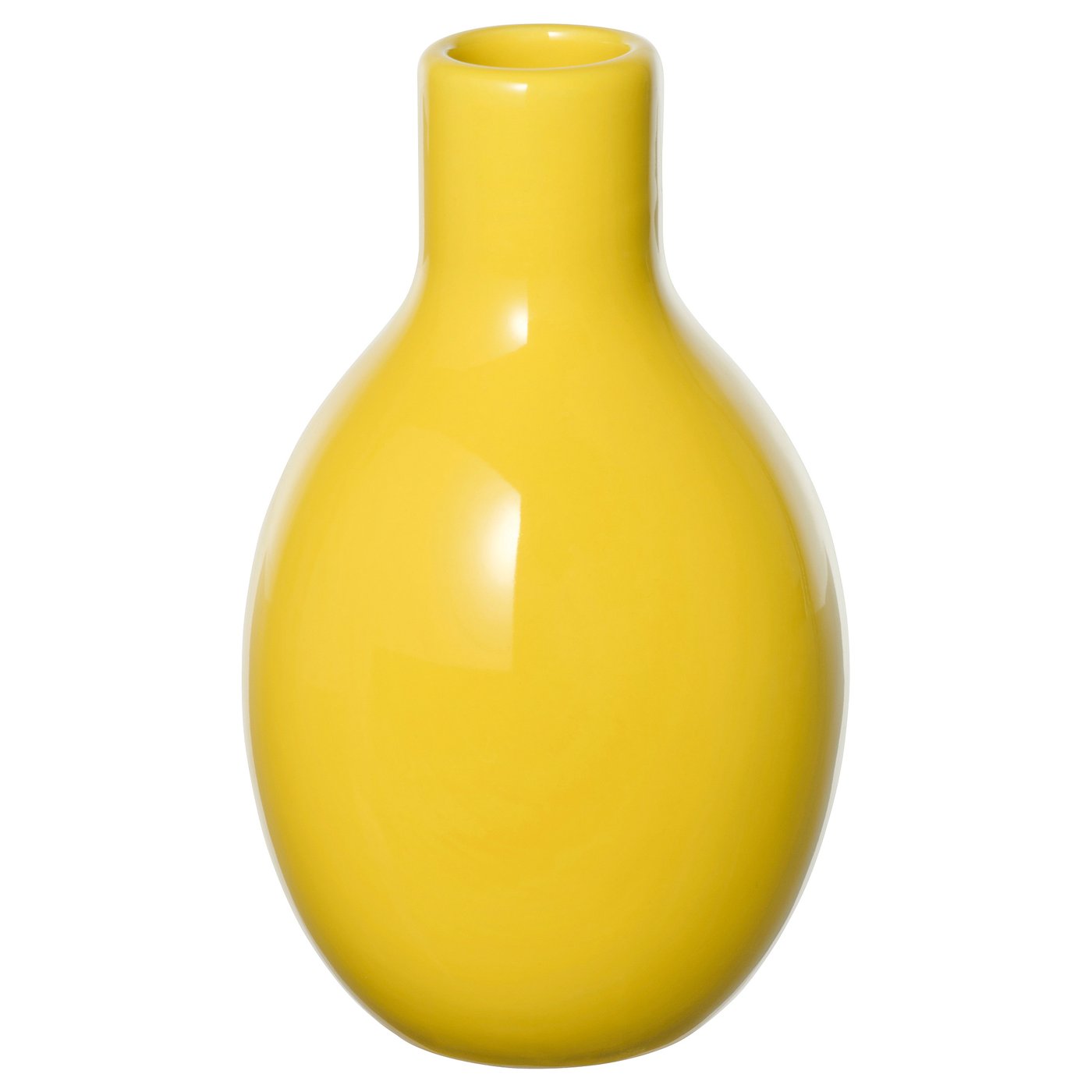BLODBJÖRK vase, yellow, 6 ¼