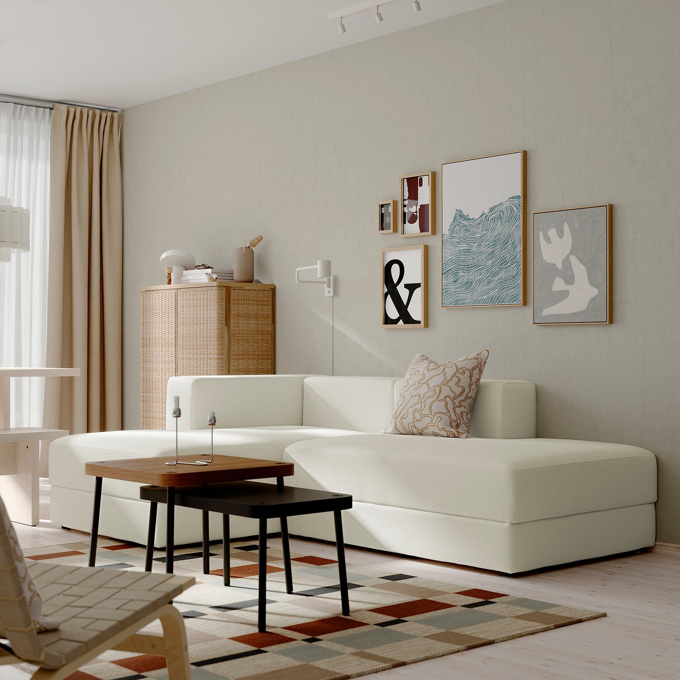 JÄTTEBO chaise modules, Axvall off-white - IKEA