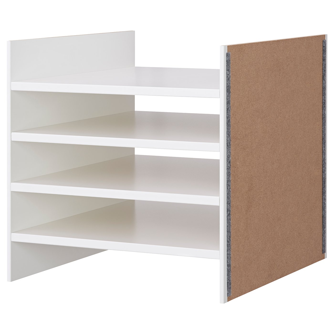 KALLAX insert with 4 shelves, white, 13x13
