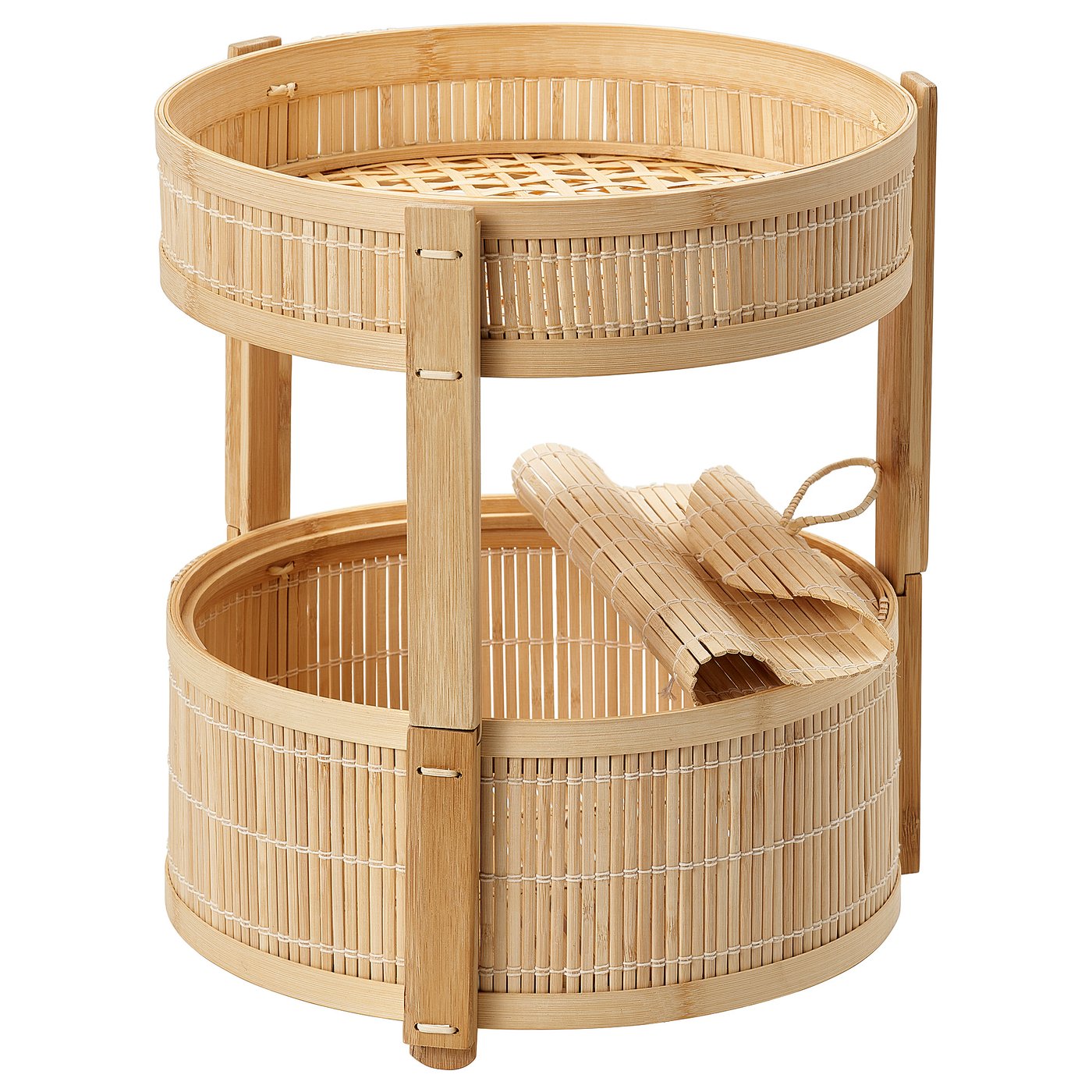 KANELMOTT vegetable/fruit basket, set of 2, bamboo - IKEA