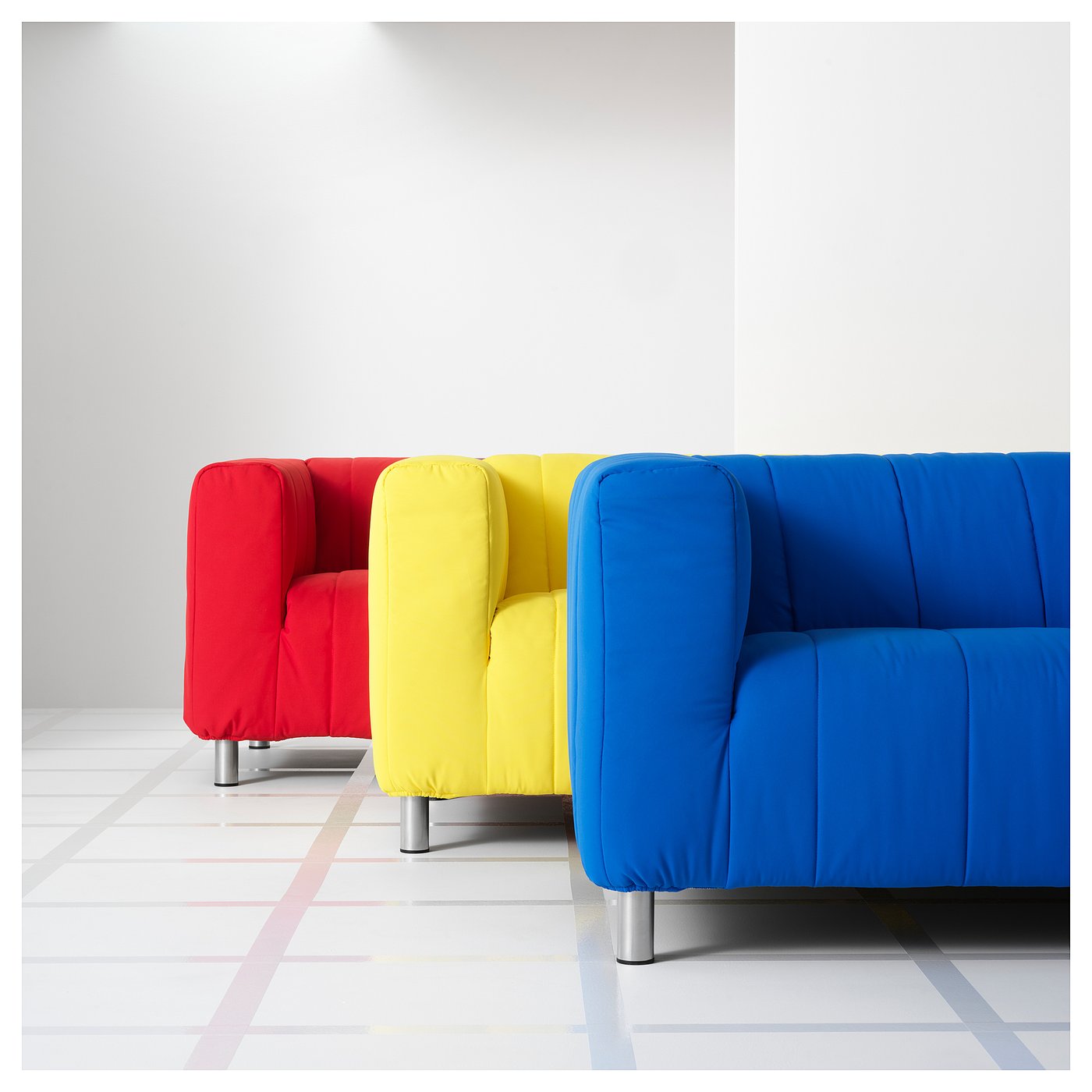 KLIPPAN cover for loveseat, Långban bright blue - IKEA
