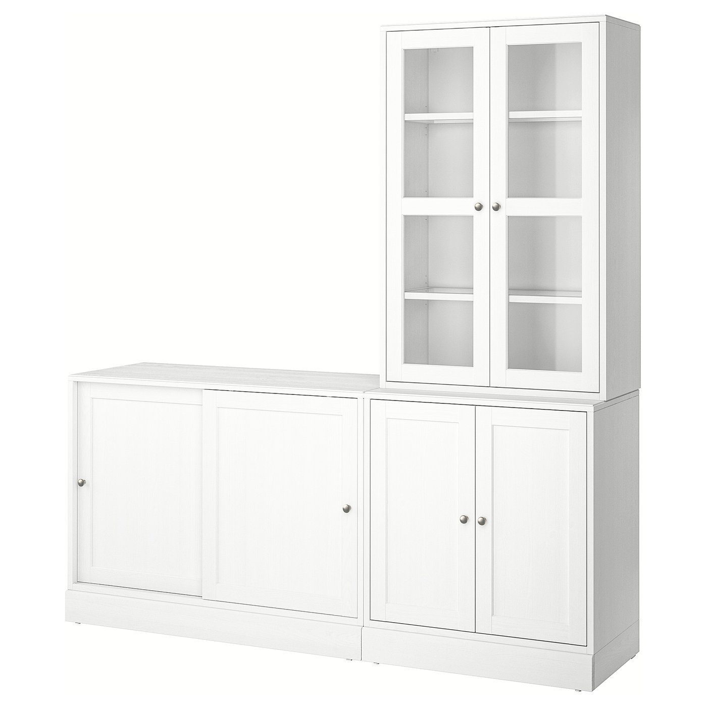 HAVSTA storage combination w sliding doors, white, 791/2x181/2x831