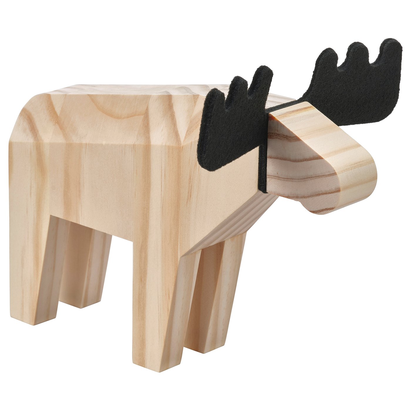 HÖSTAGILLE decoration, moose, pine/black, 7