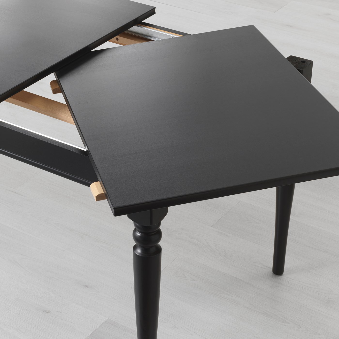 INGATORP extendable table, black, 61/845/8x341/4