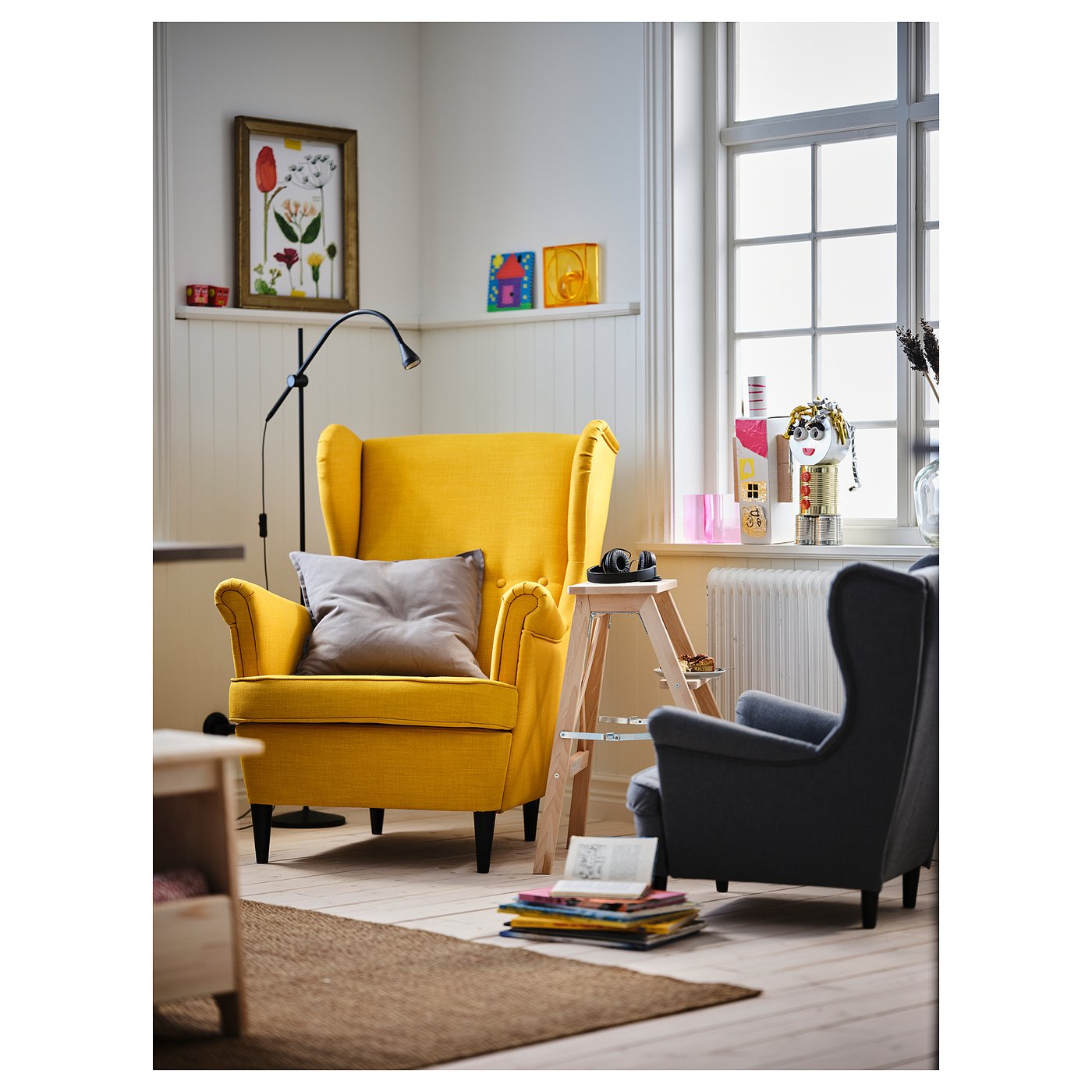 STRANDMON Wing chair, Skiftebo yellow - IKEA