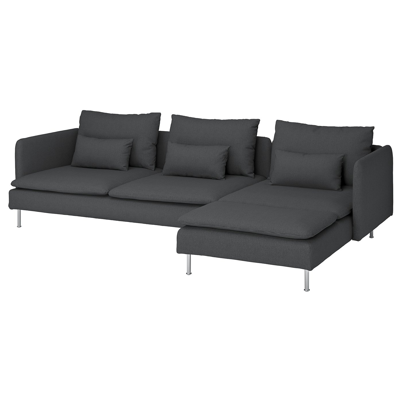 SÖDERHAMN sectional, 4-seat with chaise, Tallmyra dark green - IKEA