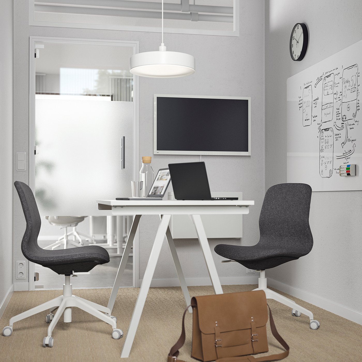 TROTTEN desk, white, 471/4x271/2
