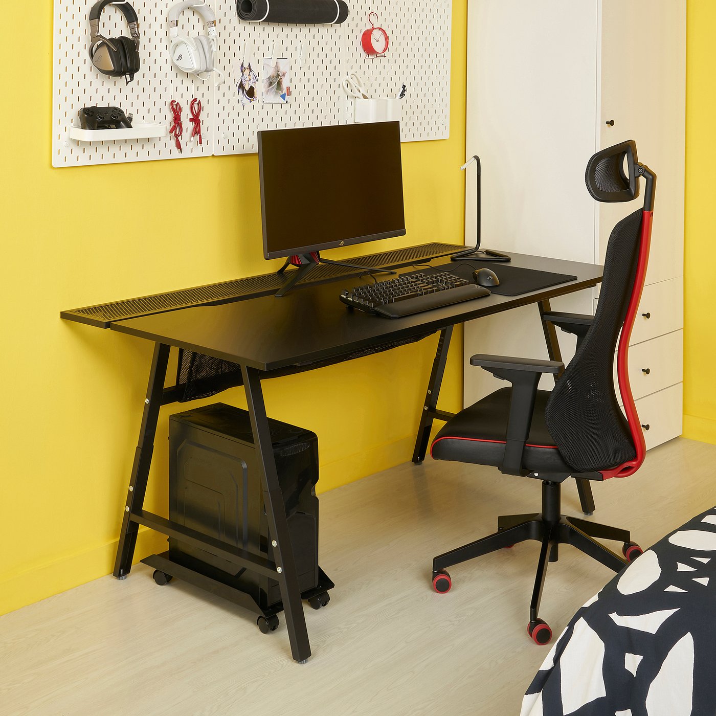 UTESPELARE / MATCHSPEL gaming desk and chair, black - IKEA
