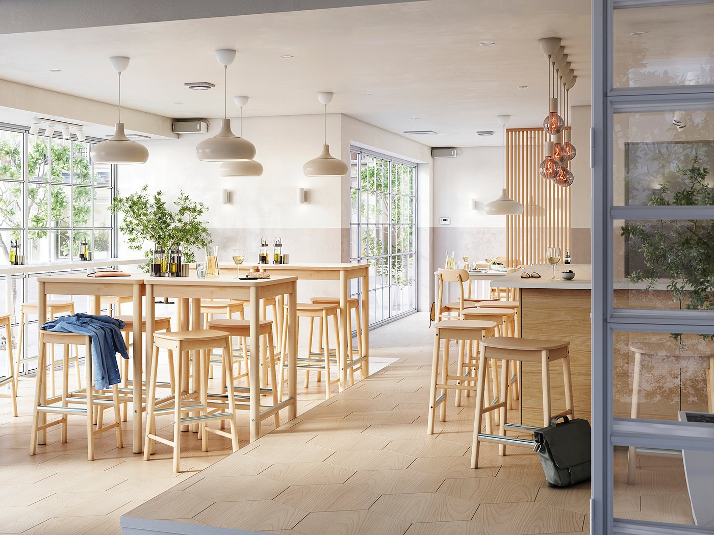 RÖNNINGE bar table, birch, 291/2x291/2
