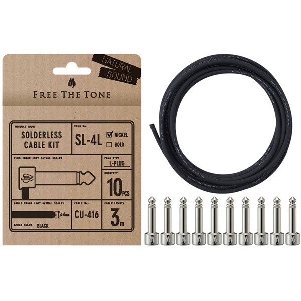 Free The Tone CU-416用ソルダーレスプラグキット [Lプラグ10個
