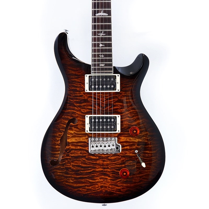 P.R.S. SE Custom 22 Semi-Hollow Quilt (Black Gold Sunburst)【限定
