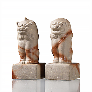 神棚・神具専門店 伊勢宮 / 【神具】備前焼 狛犬(獅子) 作家物 上品-60