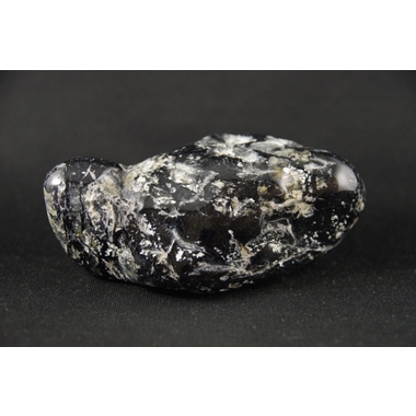 黒瑪瑙原石 磨き石 389g 天然石販売 名取貴石 天然石原石鉱物結晶