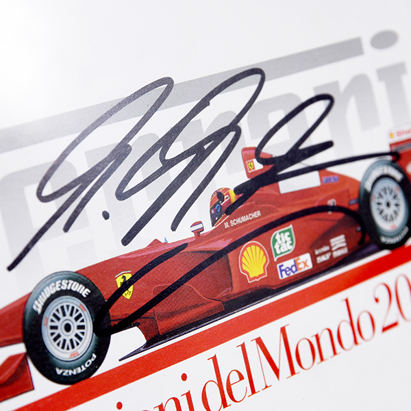 M.Schumacher直筆サイン入り額装F1-2000ポストカード : イタリア自動車