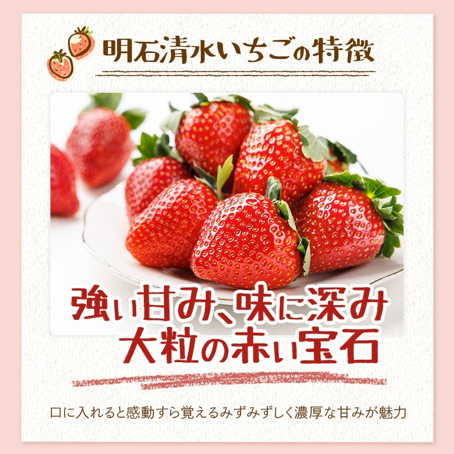 JA兵庫南 明石清水いちご（デラックス・約500g）: あつめて、兵庫