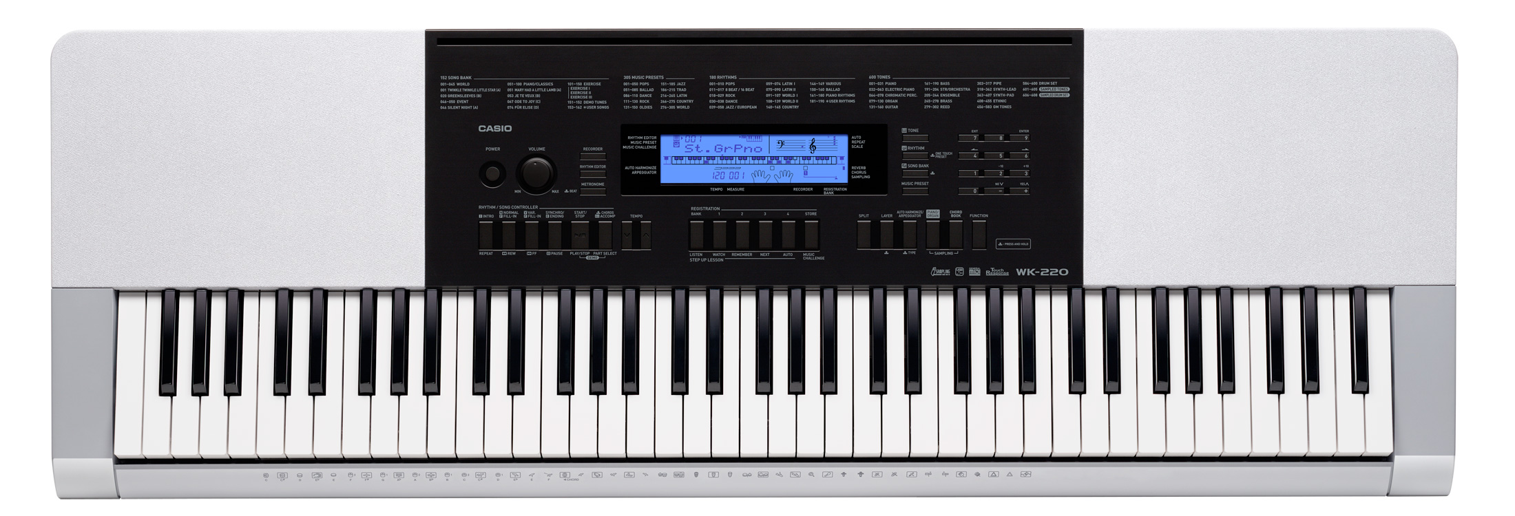 WK-220 - Standard Keyboards - Electronic Musical Instruments - CASIO