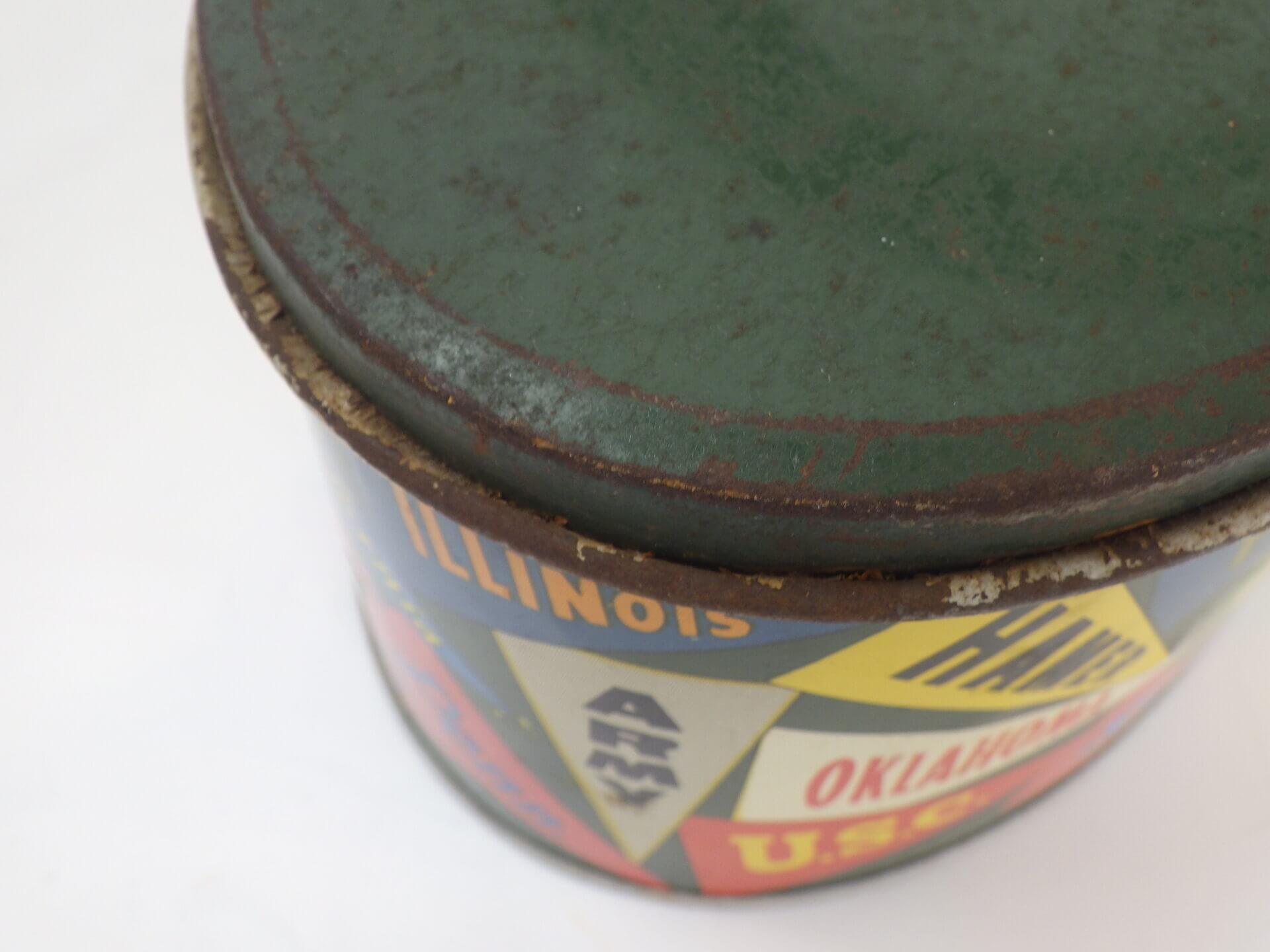 Vintage College Pennant Tin Can ビンテージ カレッジ ペナント
