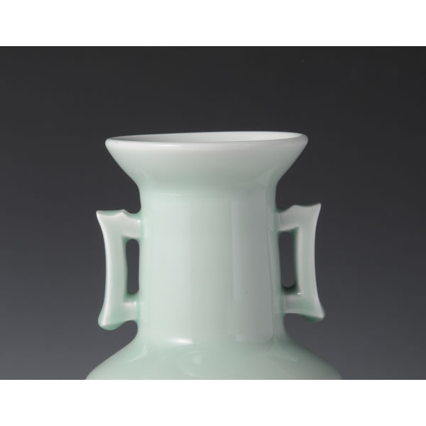 三田青磁耳付花器 保存箱 MA79 三田青磁耳付花器 保存箱 MA79 工芸品