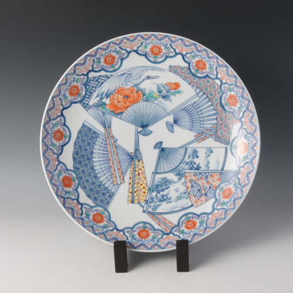 Japan Pottery Net / 色鍋島扇文尺三寸皿