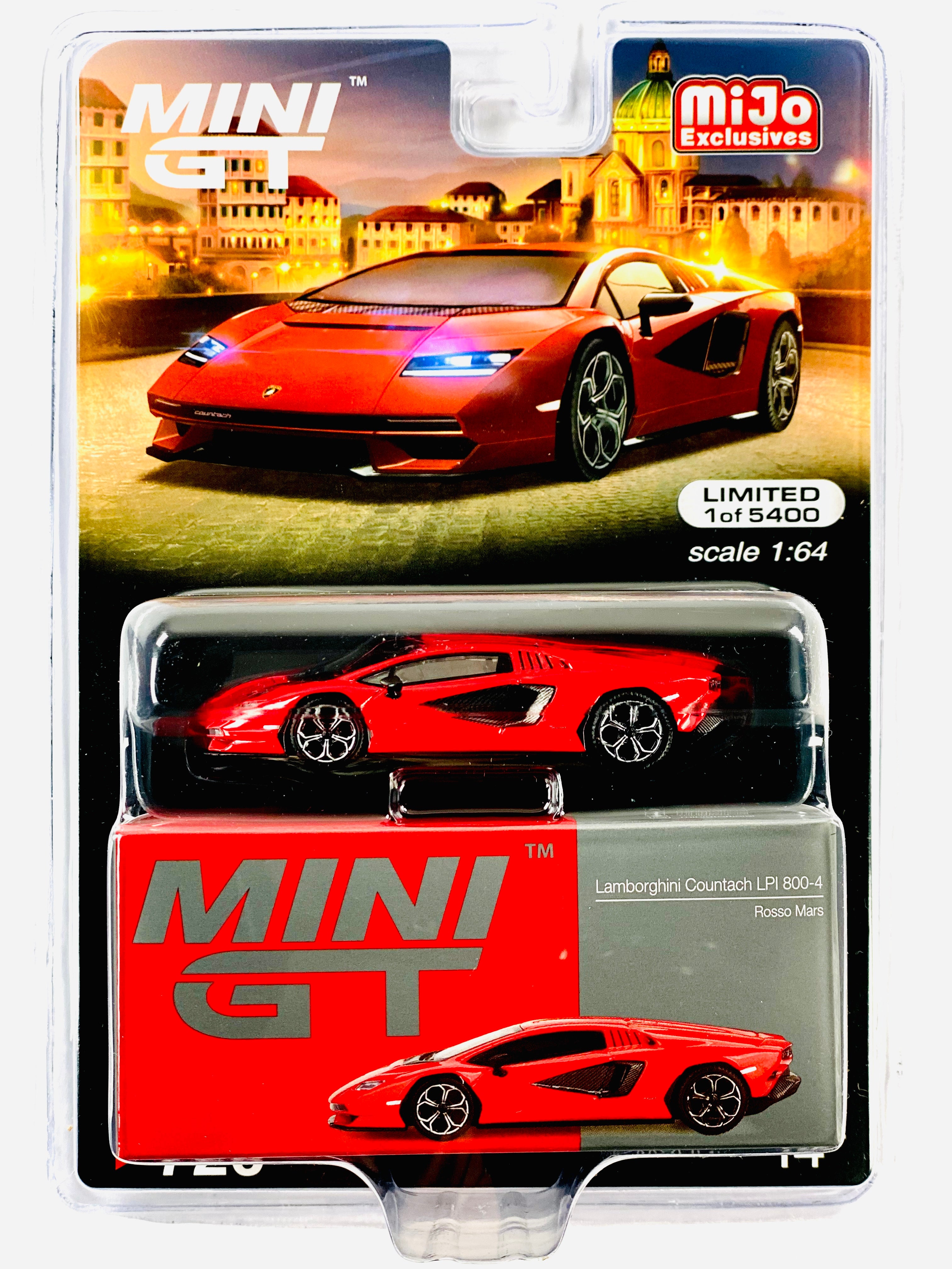 Mini GT Mijo Exclusive Lamborghini Countach LPI 800-4 Rosso Mars