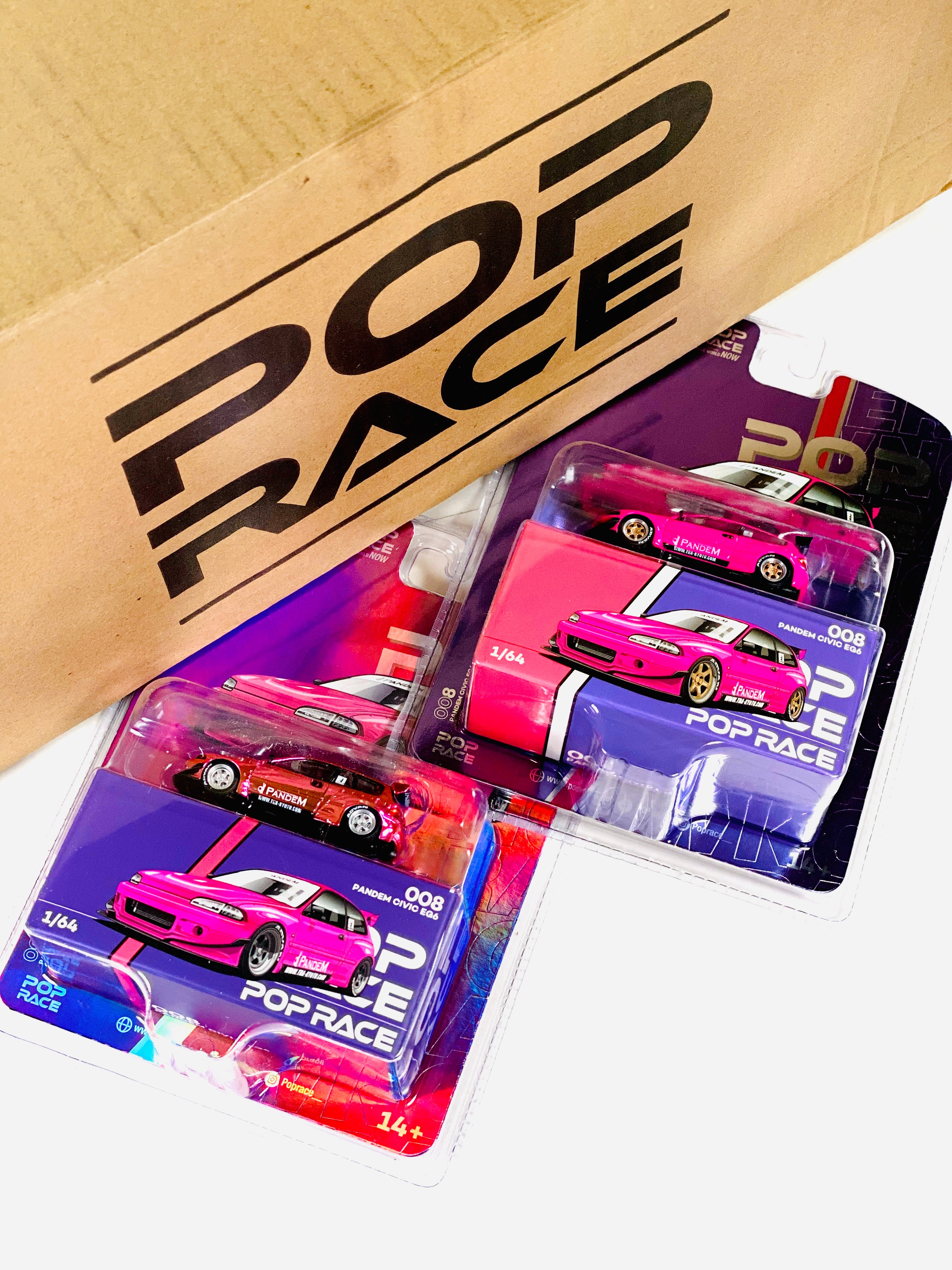 Pop Race Enigma Exclusive Pandem Civic EG6 Pink #008 (12ct, One