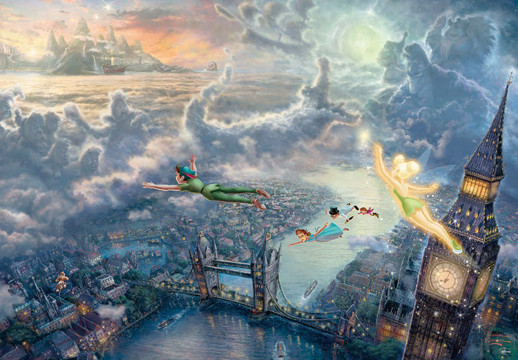 TEN-D1000-031 ディズニー Tinker Bell and Peter Pan Fly to Never
