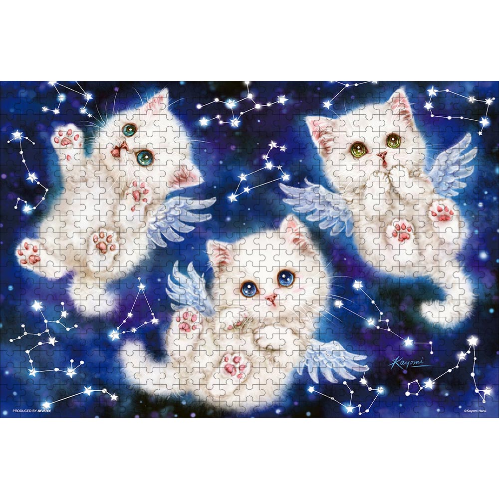 猫 イラスト ジグソーパズル 500ピース 原井加代美 38×52cm