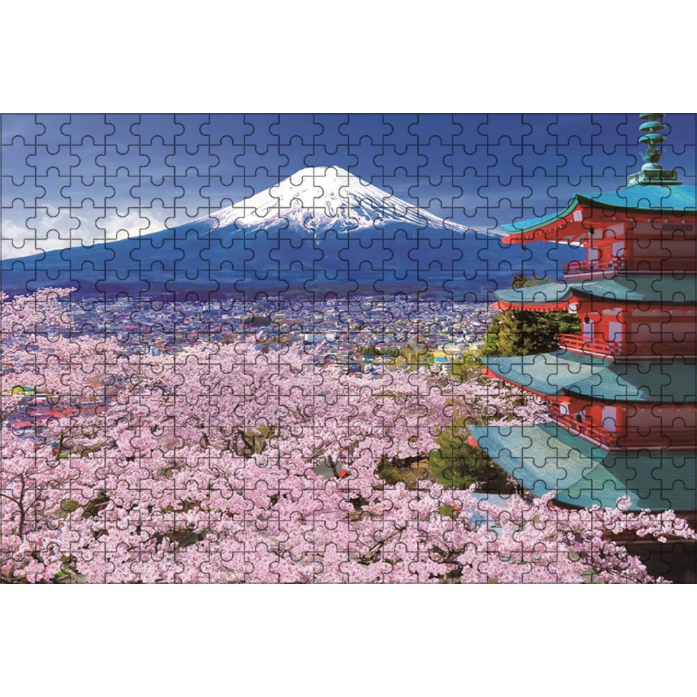 世界遺産ジグソーパズル 春風富士と五重塔-山梨 300ピース 28×40cm