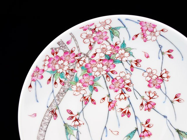 有田焼】飾絵皿 色絵桜図 - JTOPIA