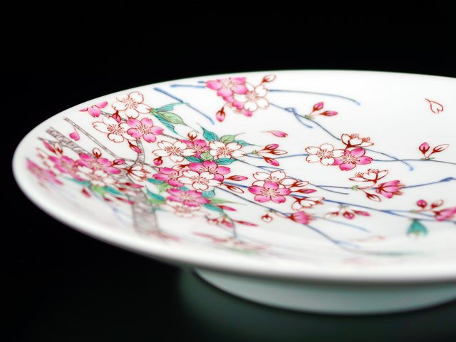 有田焼】飾絵皿 色絵桜図 - JTOPIA