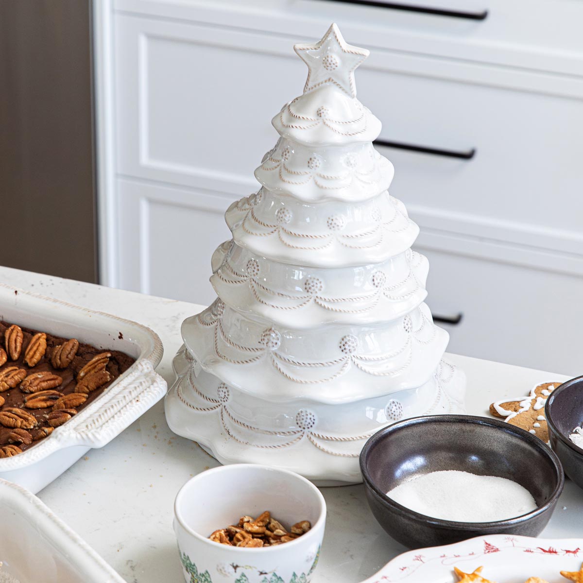 Berry & Thread Christmas Tree Cookie Jar - Whitewash – Shop Juliska