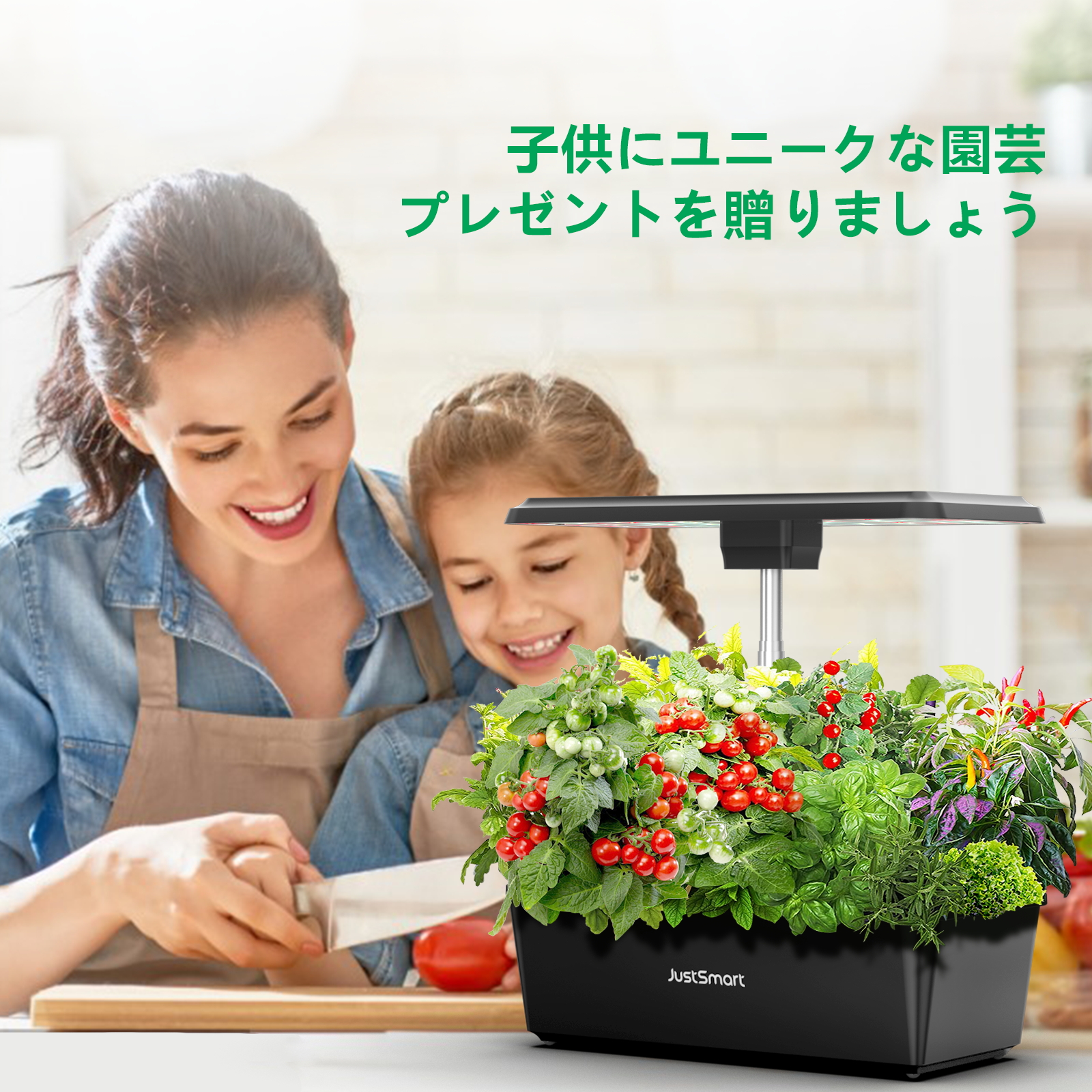 JustSmart 水耕栽培キット LED 野菜栽培キット 室内 静か 家庭菜園