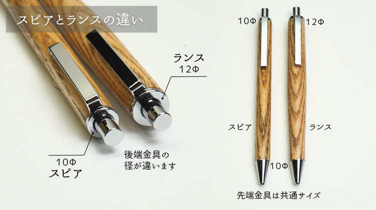 ◎ ランス (ノック式ボールペン) 10K ニードルポイント【漢字書くなら
