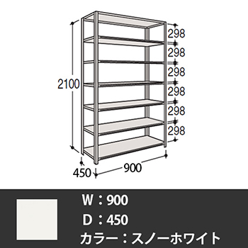 63X5AB-ZA75 オカムラ 63軽量棚 A型オープン棚 高さ1800天地5段 幅900