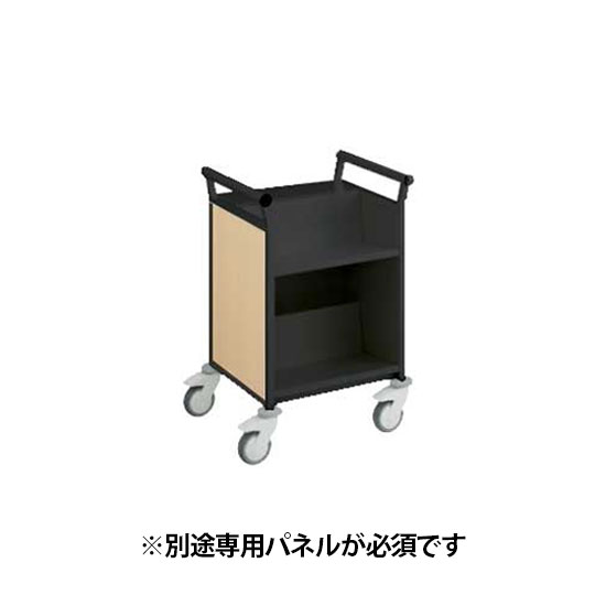 LW13CC-Z25 オカムラ ブックトラック パッセント 本体小型2段 ブラック